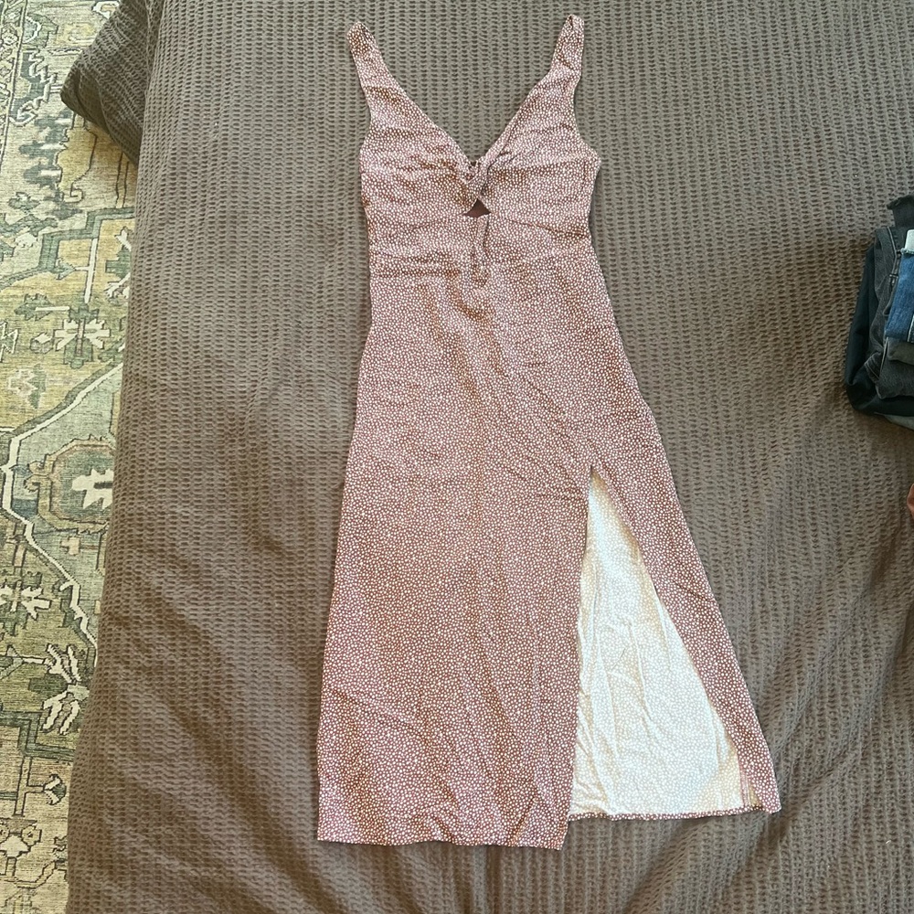 Abercrombie & Fitch Midi Dress with Cutout and Slit